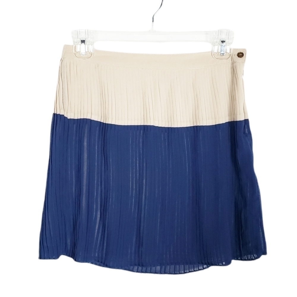 FOREVER 21 pleated colorblock mini skirt